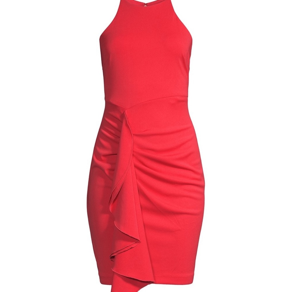 One33 Social Stretch Halter Draped Mini Dress size 8